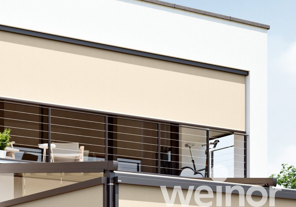 Vertical awning/blind on balconies