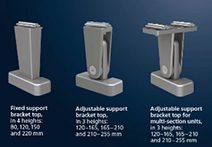 Different support bracket top versions Different support bracket top versions