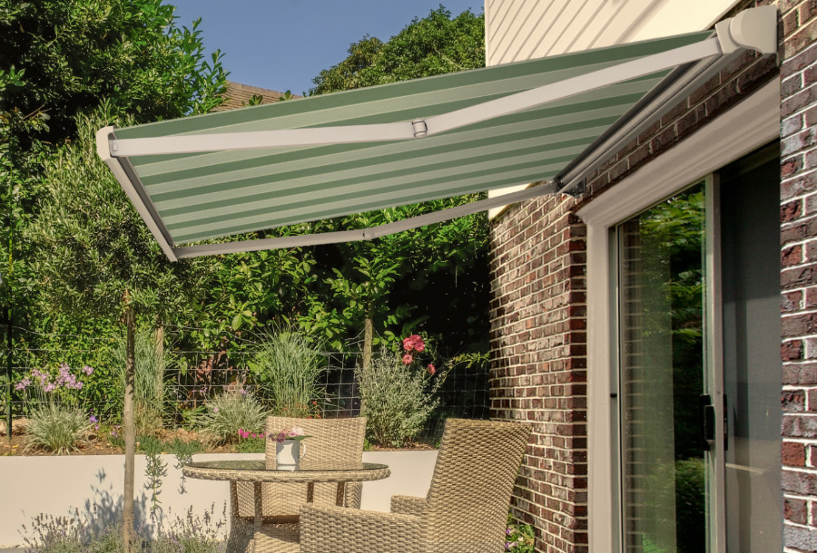 Shaded property with a lite manual awning